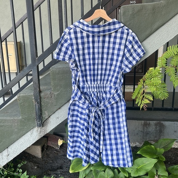 eShakti Gingham Check Cotton Belted Shirtdress Size 1x/18 Cottagecore Spring - Picture 4 of 5